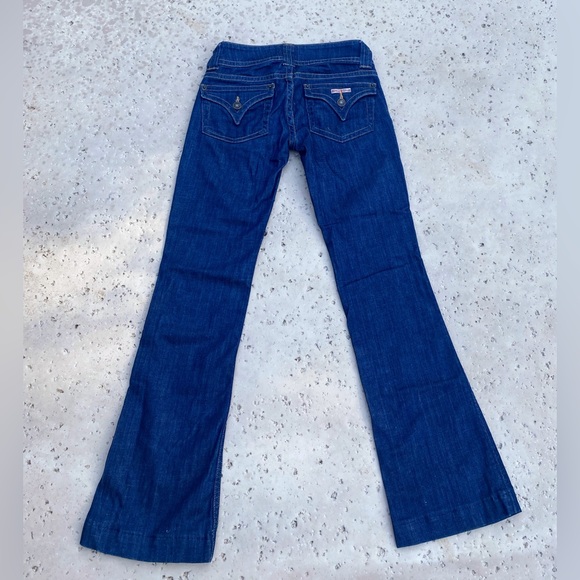 Hudson dark wash jeans size 24 bootcut low rise 2 button with zipper on front - Picture 8 of 16